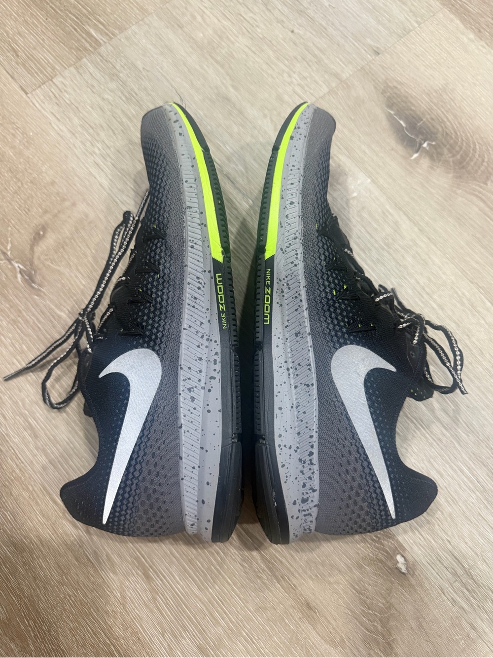 Nike Men's Running Shoes — Pegasus 33 Shield Black/Metallic Silver-Dark Green